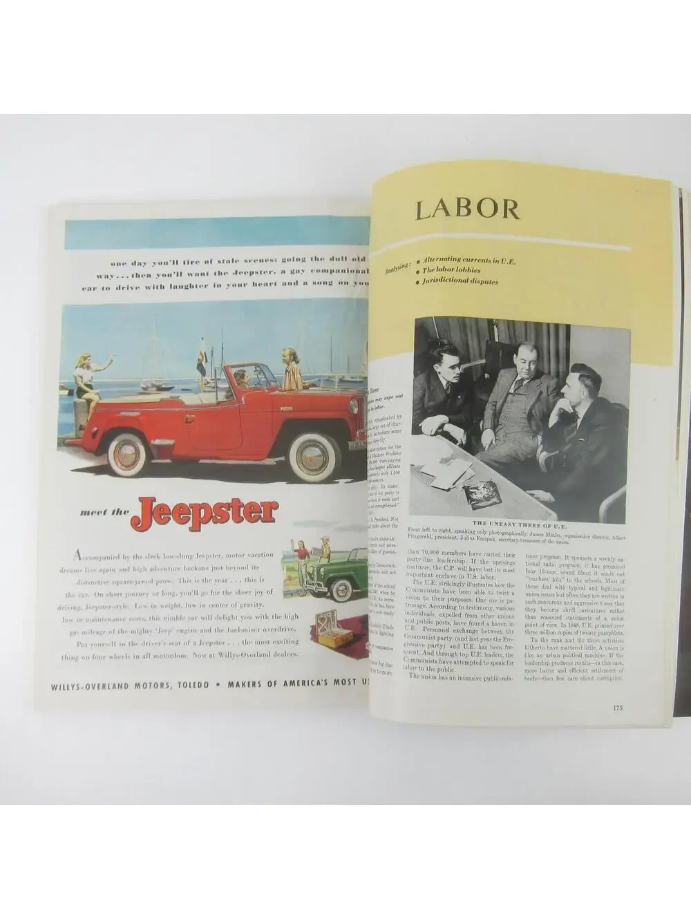 Vintage FORTUNE Magazine March 1949 Arthur Lidov Cover Studebaker Lincoln Ads